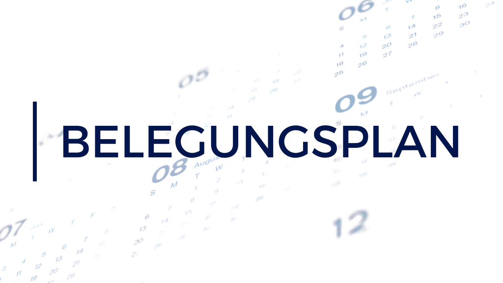 Titelbild Belegungsplan
