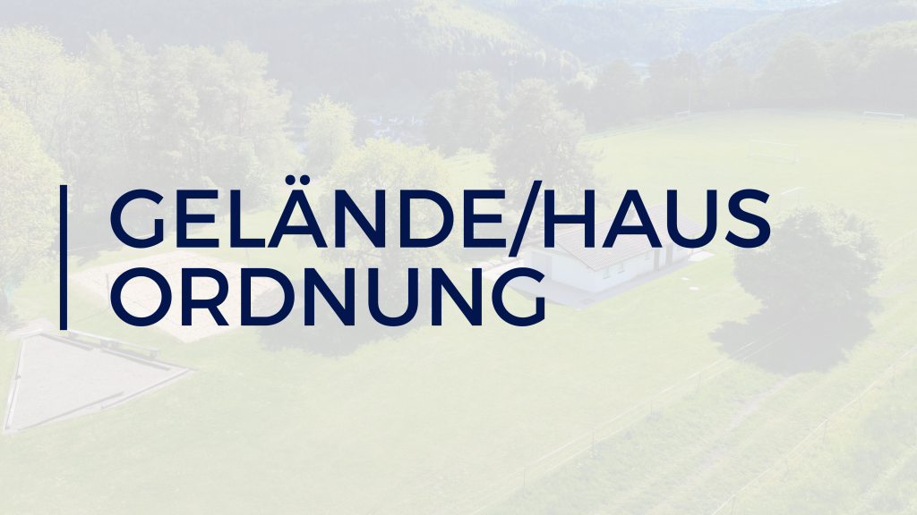 Titelbild Gelände:Hausordnung